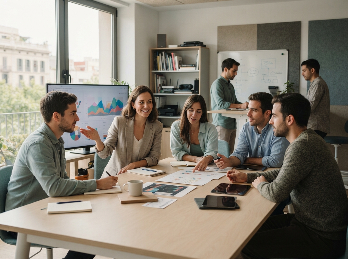 Immediate Vision: equipo trabajando con modelos de análisis de datos financieros